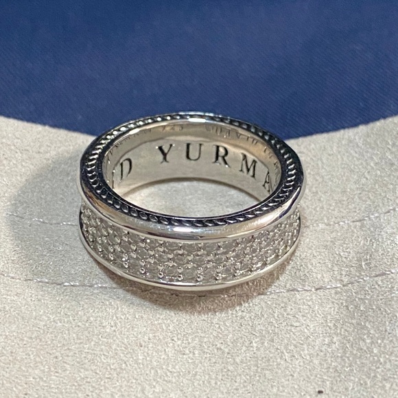 David Yurman Jewelry - David Yurman Silver Ring with Diamond Accents